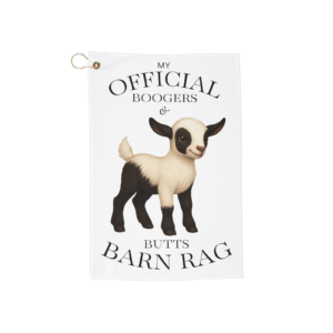 Cou Blanc Alpine Kid  Boogers & Butts Golf Towel - Kidding Cleanup & Everyday Farm Messes