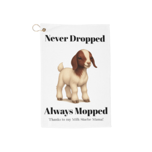Boer Kid Barn Towel - Always Mopped -Clip Corner Barn Microfiber Golf Towel