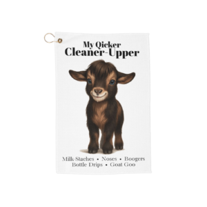 baby silky goat printed on large golf towel microfiber barn towel