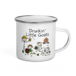 drunk goats st. patty's day stick goats rock™ enamel mug