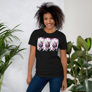 triple vision fuchsia cool goat unisex t shirt | g&g
