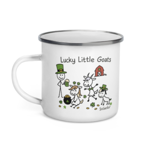 Stick Goats Rock™ Lucky Little Goats – No Pinchy Pinchy Today | Enamel Mug