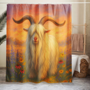 Sand Hills Peace Walker | Boho Silky Goat Shower Curtain