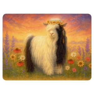 Moonlit Meadow Wildflower Sherpa Blanket | Boho Goat Throw