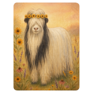 Golden Meadow Regal Spirit Sherpa Blanket | Boho Goat Throw