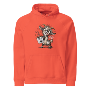 Wired Willie Fueled by Love funny goat unisex eco raglan hoodie