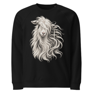 Mini Silky Fainting Goat Sweatshirt | Organic Raglan Pullover