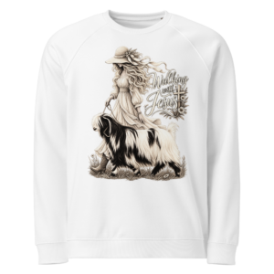 Walking With Jesus - Faith & Farm Organic Raglan Sweatshirt