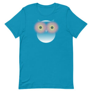 Hootie the Chameleon Owl in White | Bella + Canvas 3001