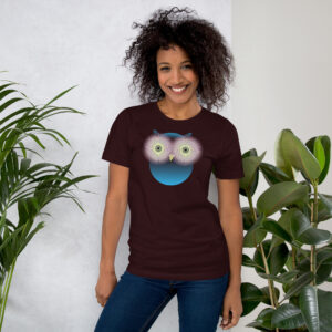 Hootie the Chameleon Owl in Blue | Bella + Canvas 3001