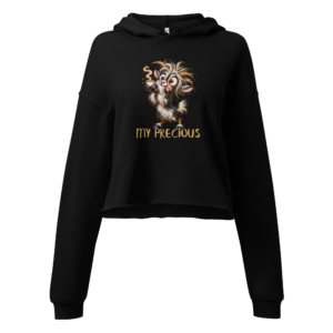 Wired Willie My Precious funny coffee goat cropped hoodie